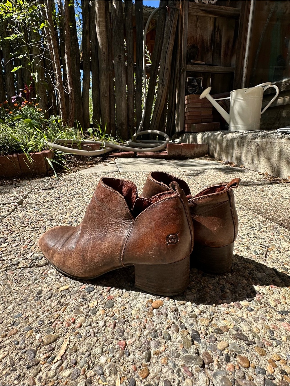 Brown Leather Ankle Booties